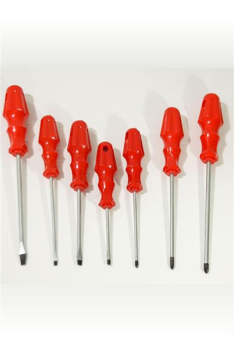 4KF Tornavida Takımı Düz Yıldız Mıknatıslı Tornavida Seti 7 Parça Set