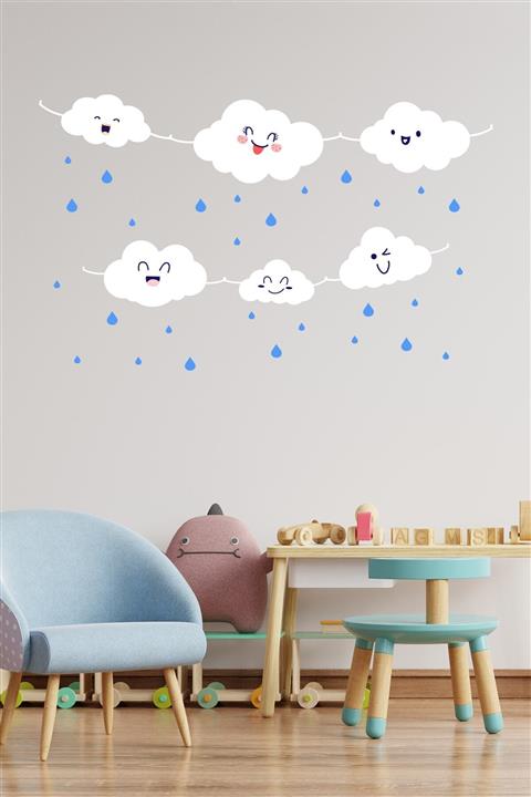 evren art factory Bulut Temalı Çocuk Odası Duvar Sticker