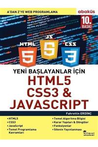 Abaküs Yayınları Yeni Başlayanlar Için Html5, Css3 & Javascrıpt Fahrettin Erdinç 9786052263709