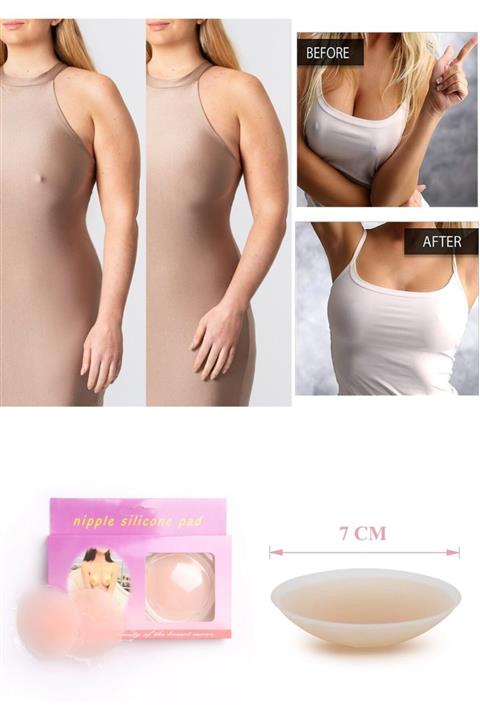 Turkish A2Z Kadın Göğüs Ucu Gizleyen Kapatıcı Slikon Ped - Nipple Pad Çapı: 7cm