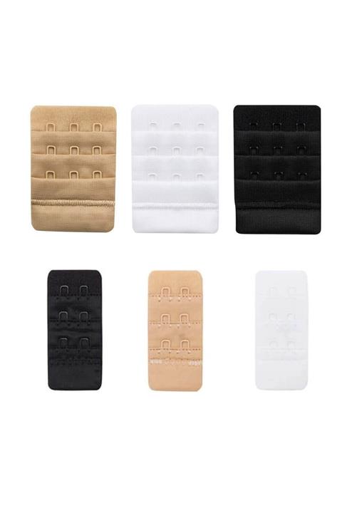 Mat Shop Siyah Beyaz Ten Sütyen Agrafı 2 Boy 6'lı