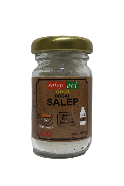 Gold Salepevi Doğal Salep 5 Fincan Içimlik Salep, Şeker, Tarçın, Zencefil Karışımlı Sahlep 45 Gr