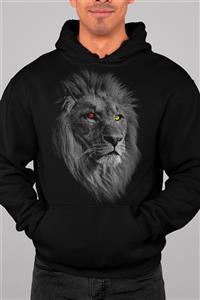 GrafikModa Siyah Unisex Gs Aslan Hoodie Aslan Kapüşönlu Sweatshirt