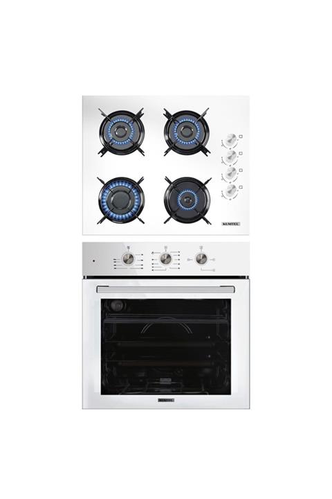 KUMTEL Beyaz 2 Li Set ( Ocak - Fırın )