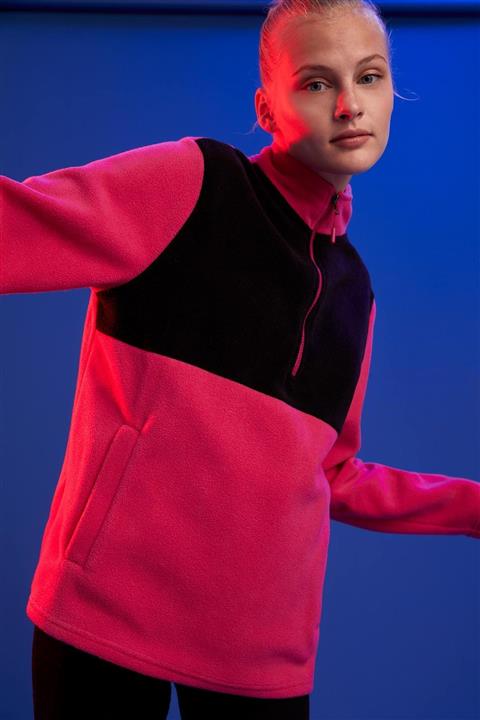 DeFacto Fermuarlı Dik Yaka Renk Bloklu Sweatshirt