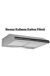 White Daisy Klasik Mutfak Aspiratörü Paslanmaz Inox (Bacasız Kullanım Karbon Filtreli)