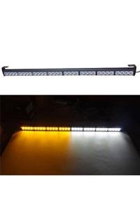 Kgn Tepe Led Bar Çakarlı Off Road 12-24v 90cm Sarı-beyaz Metal Gövde