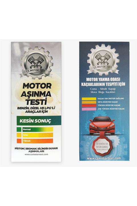 CS Motor Test Cs Motor Aşınma Ve Conta Kaçak Testi- Avantajlı 2'li Paket
