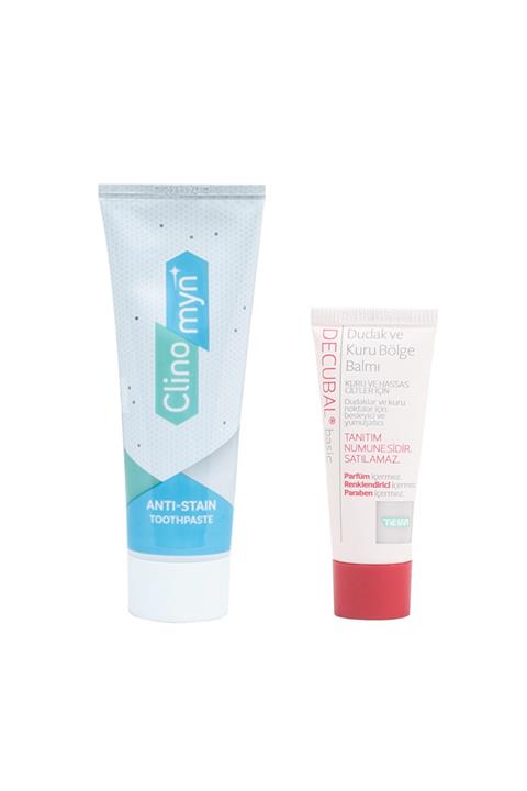 Clinomyn Temizle Parlat Jel Diş Macunu 75 Ml + Decubal Dudak Ve Kuru Bölge Balmı Numune 5 Ml