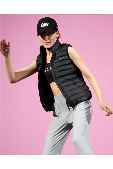 SKECHERS Outerwear W Basic Lightweight Vest Kadın Siyah Yelek - S202109-001