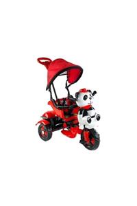 BabyHope Ünalbaby Kırmızı Little Panda 3 Tekerli Kontrollü Bisiklet 127-2021 Model