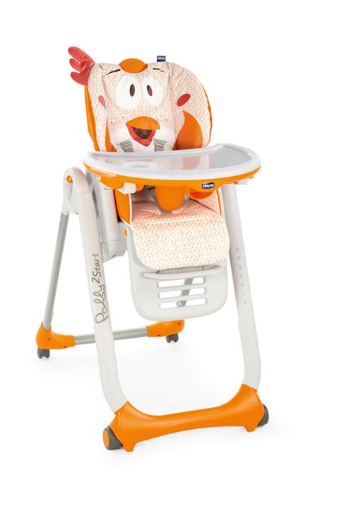 Chicco Turuncu  Süslü Tavuk Polly 2 Start Mama Sandalyesi