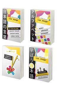 Cinius Yayınları Learnihongo Japonca Dilbilgisi, Kelimeler, Alıştırmalar, Alfabe 4 Kitap Set