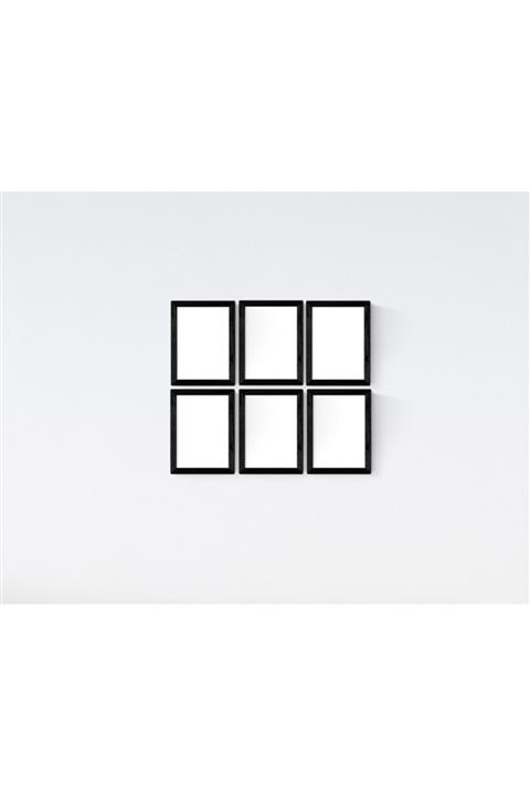 YED Frame 15x21cm Fotoğraflar Için Çerçeve Seti - 6lü - Siyah