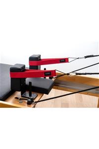 RAINBO Reformer Pilates Için Double Straps Ikili El Ayak Straps'i Düz Kırmızı Elcik
