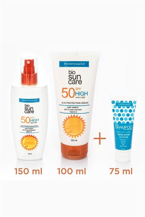 Pharma Gold Pharmagold Yüz Ve Vücut Güneş Kremi Seti Spf50 100 Ml + 150 Ml (şampuan Hediyeli)