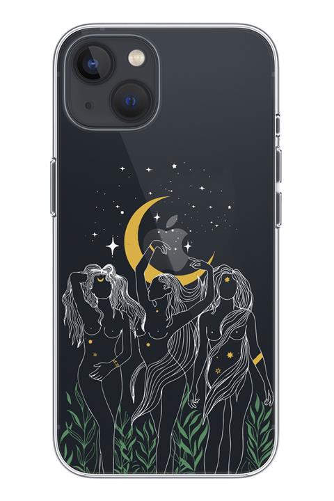 shoptocase Iphone 13 Şeffaf Özgürlük Desenli Telefon Kılıfı