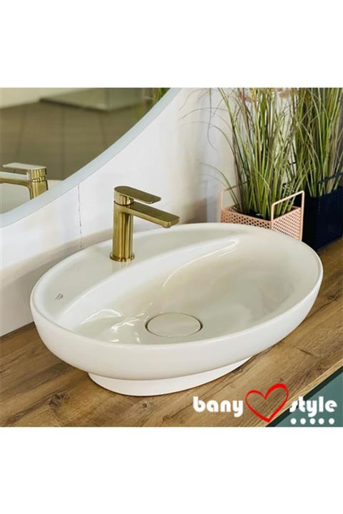 TURKUAZSERAMİK Cerastyle Lal C 60 Cm Tezgah Üstü Çanak Lavabo