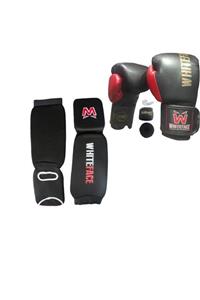 whiteface Boks & Kıck Boks & Muay Thaı & Kickboks Eldiveni 10 Oz Set + Kaval Ayaküstü Koruyucu