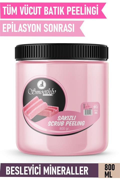 Smoothly Professional Manikür Pedikür Peeling Bubble Gum Sakızlı Kabin Boy 800gr