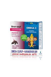 MRB Omega-3 Şurup + Bron-sept Karamürver Şurup / Çocuk Bağışıklık Seti (çanta Hd.)