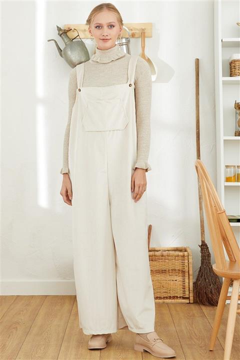 Ceylan Otantik Krem Kadife Tulum