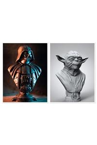 Ekin Hediyecilik Darth Vader-yoda Büst Figür, Starwars