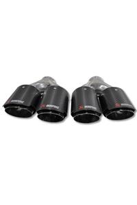 Akrapovic Akrapoviç 90 mm Çiftli Sağ Sol Egzoz Ucu 90 Lık Egsoz Ucu Çiftli Sağ Sol Egzos Başlığı