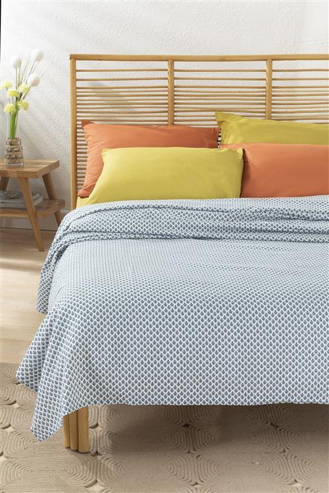 English Home Petit Florets Baskılı Çift Kişilik Pike 200x220 Cm Petrol Yeşili