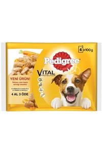 Pedigree Multipack Pouch Etli Çşt Ve Havuçlu Yetişkin Köpek Maması 13'lü 4 X 100 Gr