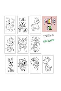 Dafina Yayıncılık Çocuklar Için Boyanabilir Tuval 12x18 Cm (10 ADET)