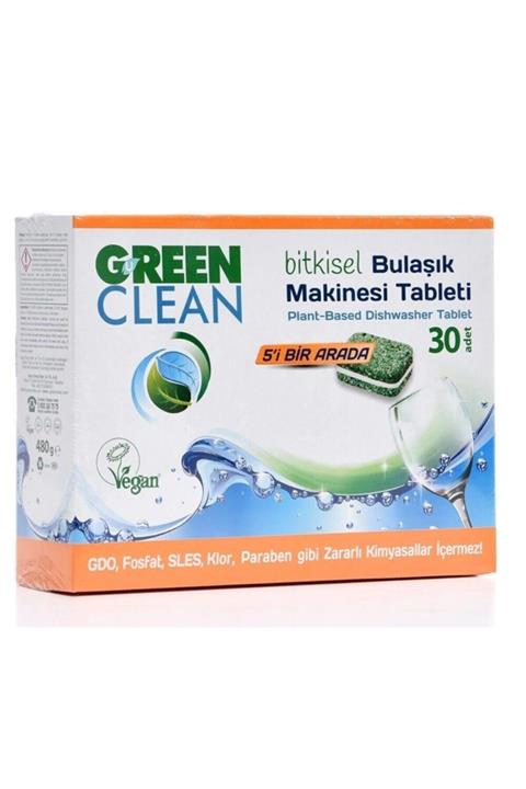 Green Clean Bulaşık Makinesi Organik Bitkisel Tablet (30 Adet) X 2 Adet
