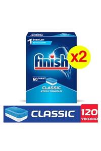 Finish Classik Etkili Temizlik Tableti 60 Li X 2 Adet = 120 Tablet