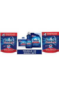 Finish Tablet 50'li 2 Adet + Parlatıcı 400 Ml + Makine Temizleyici Sıvı 250 Ml + Tuz 500 Gr