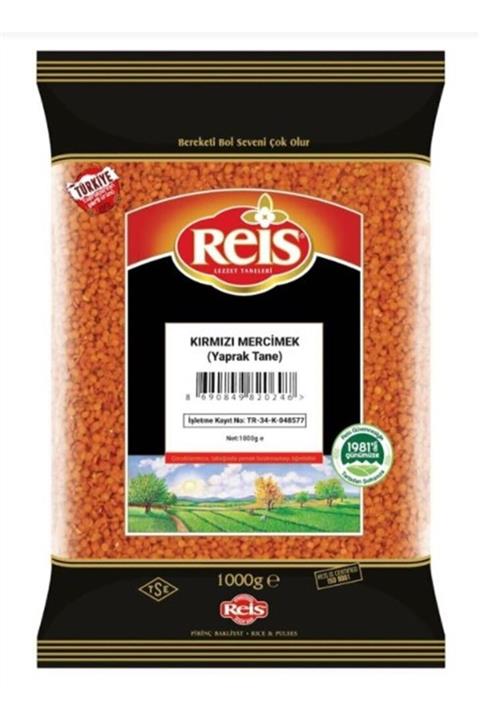 Reis Kırmızı Mercimek Yaprak 1 Kg