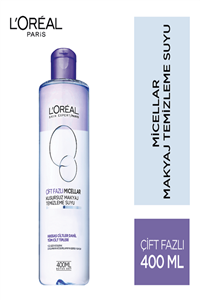 L'Oreal Paris Çift Fazlı Micellar Kusursuz Makyaj Temizleme Suyu 400 ml 3600523461202