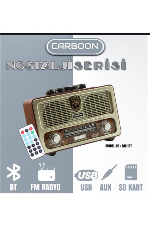 Tastech Meier M-111bt Nostaljik Ahşap Retro Fm Radyo/usb/sd/bluetooth