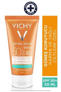 Vichy Capital Soleil Dry Touch Güneş Koruyucu Krem, Karma ve Yağlı Ciltler SPF50 50 ml 3337871323622