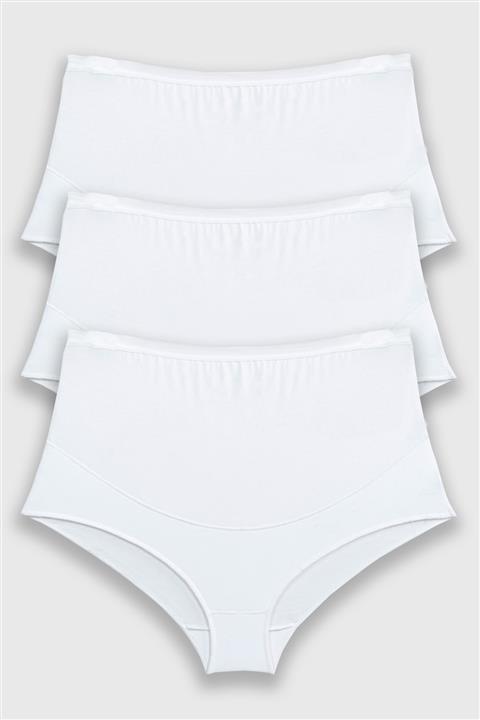 BSM Kadın Beyaz Modal Geniş Rahat Hamile Külodu 3'lü