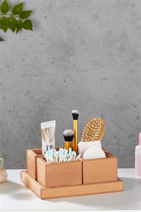 woodsy Banyo Düzenleyici Organizer Takı Kozmetik Standı