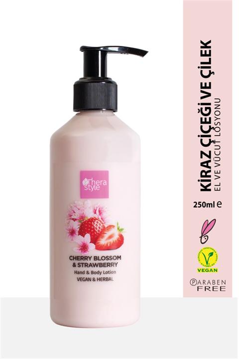 Thera Style Kiraz Çiçeği Ve Çilek Nemlendirici El Ve Vücut Losyonu Hand And Body Lotion 250ml