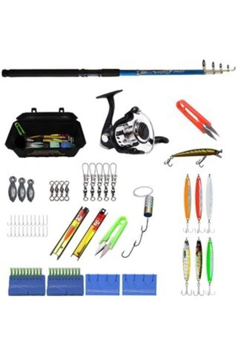 METRO Deniz Göl Kıyı 3,60 Metre Olta Kamışlı, 6 Bilyalı Makineli Olta Seti Süperbag Çantası Tam Takım