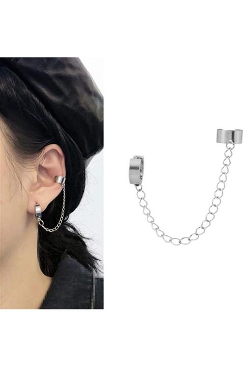 Köstebek Harajuku Punk Zincirli Wrap Kıkırdak Küpe