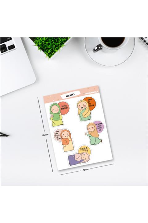 MuslimWalk Luna Sticker Seti - 30 Parça, 6 Yaprak