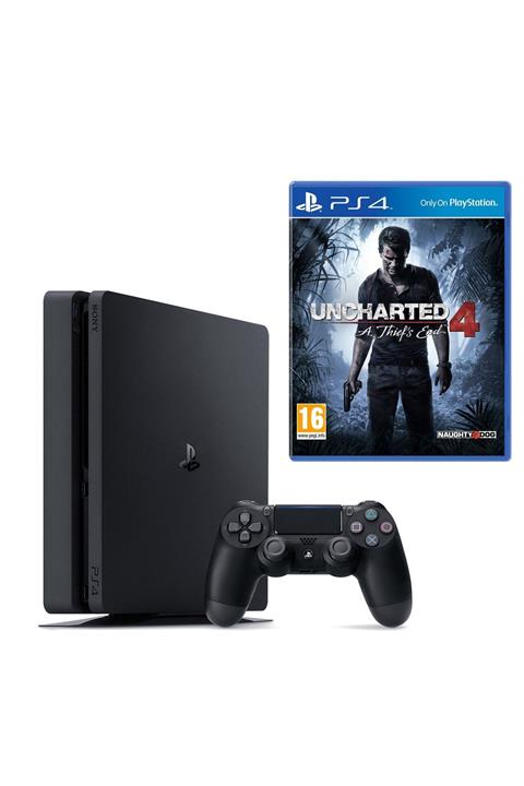 Sony Playstation 4 Slim 500 GB + PS4 Uncharted 4