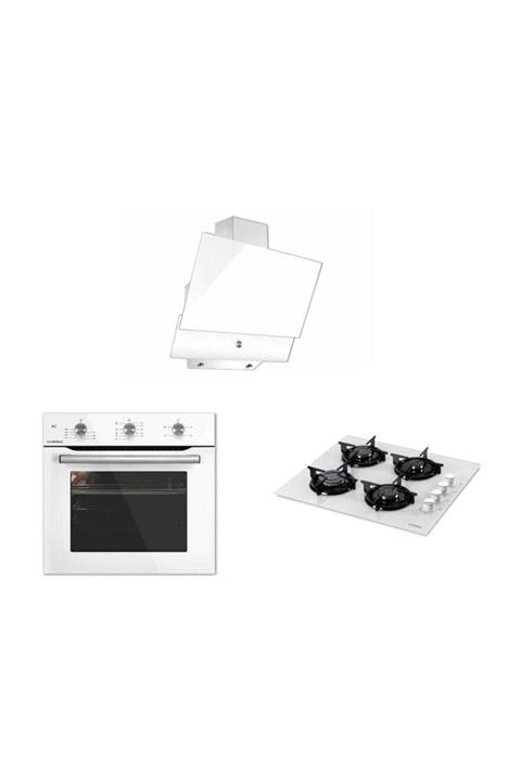 Luxell Lüxell Kristal Beyaz Mt Ankastre Set