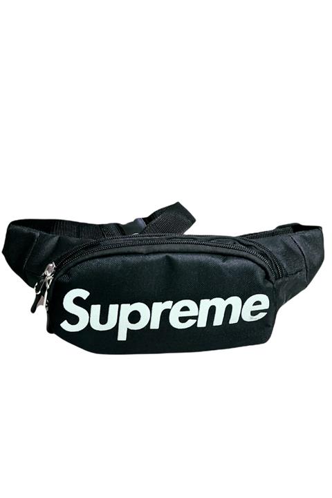 ModaAhsa Unisex Siyah Çapraz Bel Ve Boyun Çantası 35x13 Cm