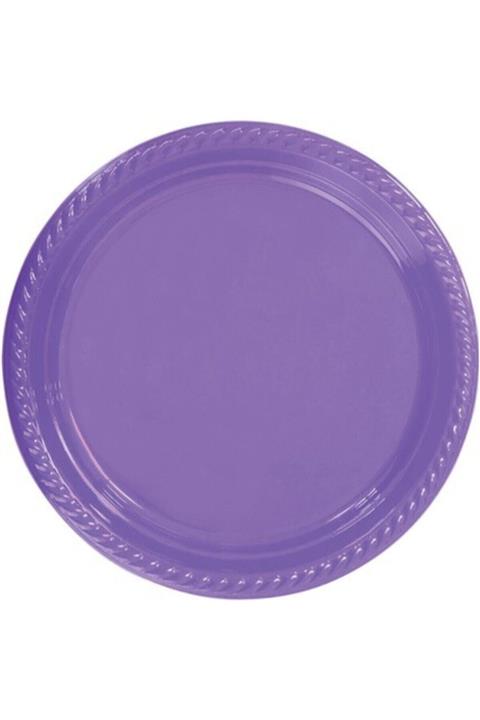 Parti dolabı Lila Plastik Tabak 26 cm 8 Adet