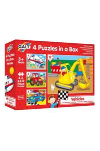 Galt 4 Puzzles In A Box Vehicles 3 Yaş+