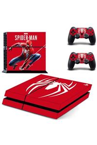 KT Decor Spiderman Logo Playstation 4 Fat Sticker Kaplama Sp-04